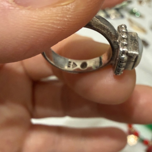 Vintage Silpada 925 Silver MOP Ring Size 4.5 to 4.75 - Picture 5 of 7